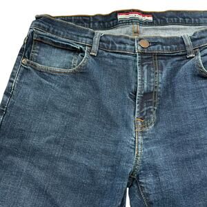 Tommy Hilfiger‎ Men's 36x34 Slim Straight Leg Dark Wash 100% Cotton Blue Jeans